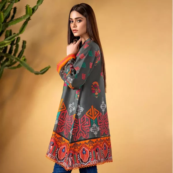 Ayrah – Green Printed Lawn Shirt - 1 Piece Unstitched - Lawn Kurti | Mayaar