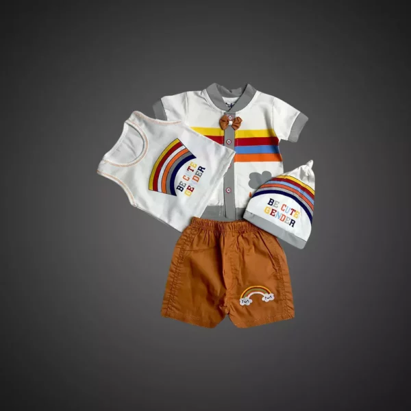 Tods N Teens – Summer Rainbow Dress - Shirt with Shorts – Unisex Baby Clothing | Mayaar