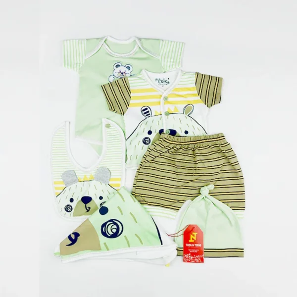 Newborn Starter Clothing Set – 6 Pcs | Baby Dress | Newborn Baby Clothing | Mayaar