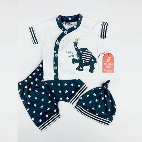 Cute Elephant Baby Dress - 3 Pcs – Buy Baby Dress | Baby Clothing | Mayaar